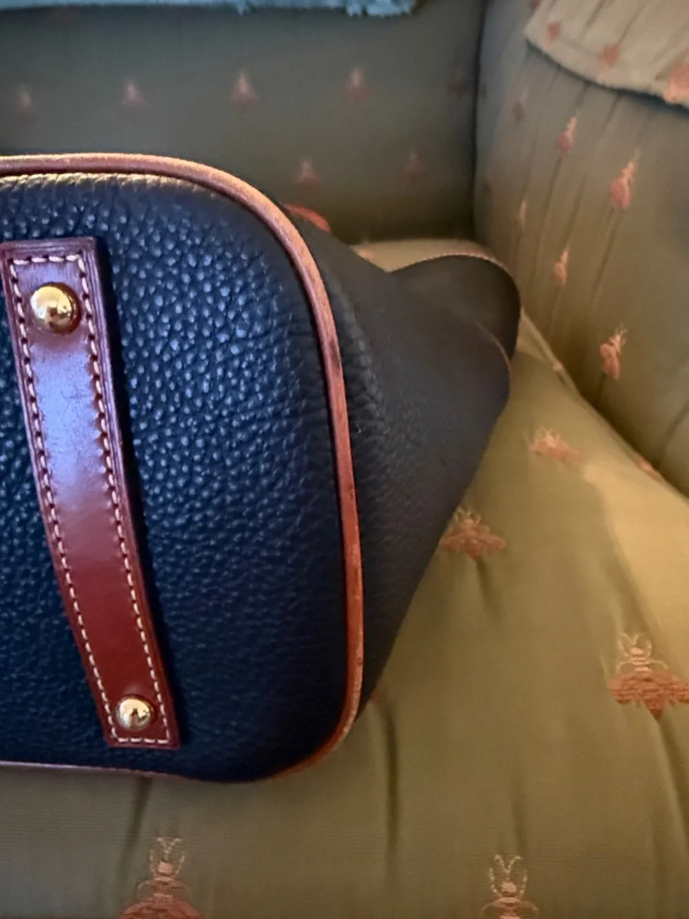 Dooney & Bourke Kristen Black Pebble Leather Tote - Picture 5 of 7